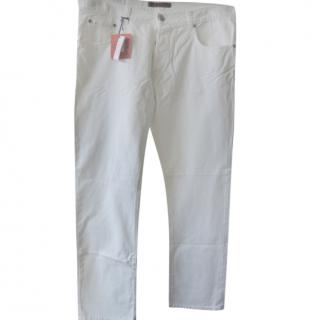 Isaia White Men's Classic Jeans