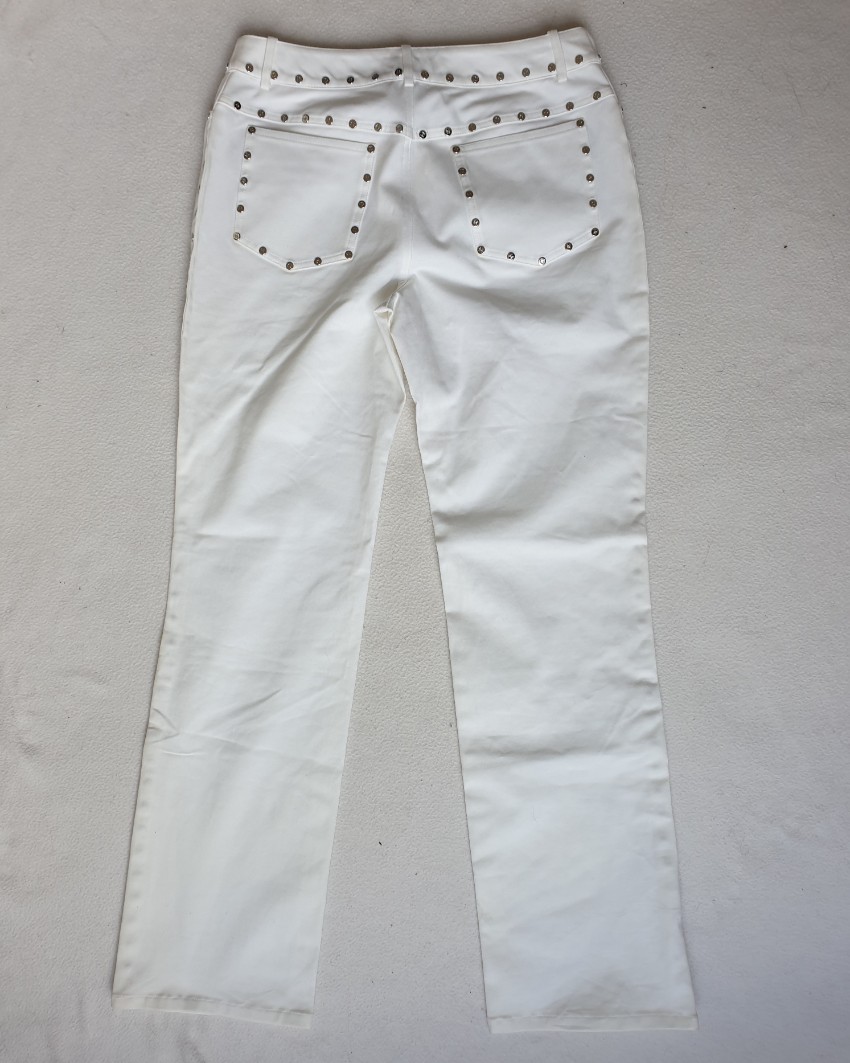 celine white jeans