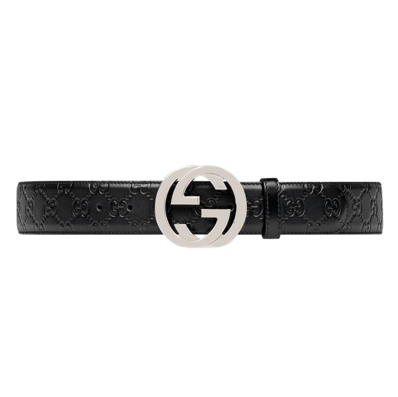 Gucci Black Signature Gg Belt Size 85 | HEWI