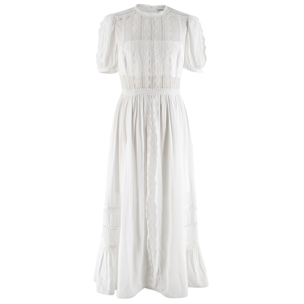 white cotton maxi dress with sleeves