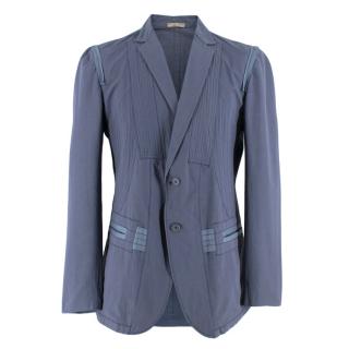 Bottega Veneta Blue Light-Weight Single-Breasted Jacket