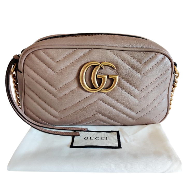 Gucci Dusty Pink Small Marmont Camera Bag | HEWI