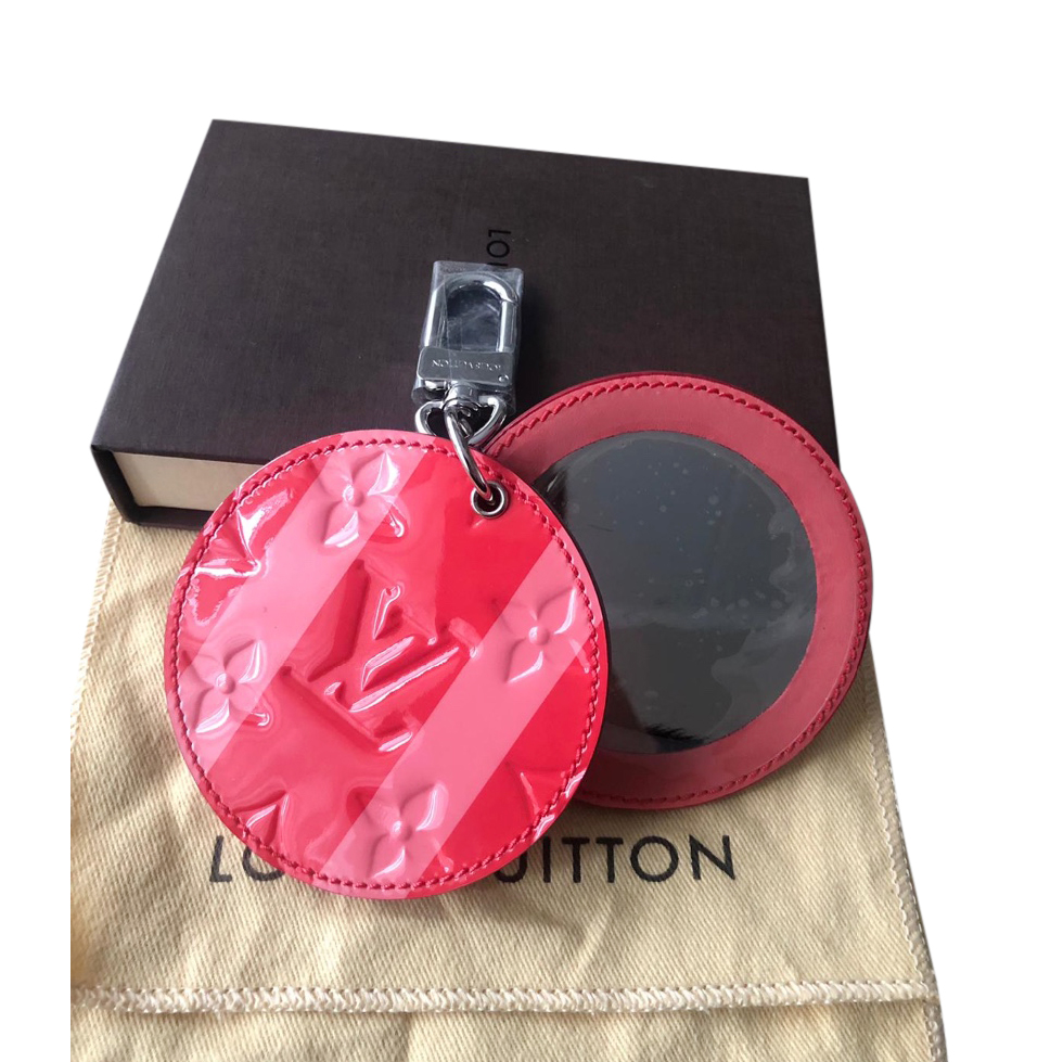 Louis Vuitton Monogram Red Pink Bag Charm Compact Mirror | HEWI