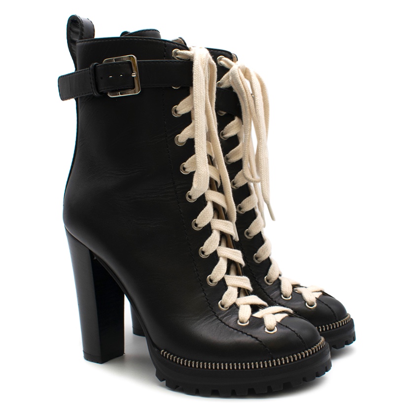sergio rossi lace up boots
