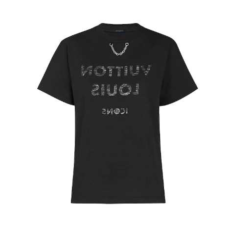 Louis Vuitton, Tops, Louis Vuitton Size Large Black T Shirt With Chain Sz  L
