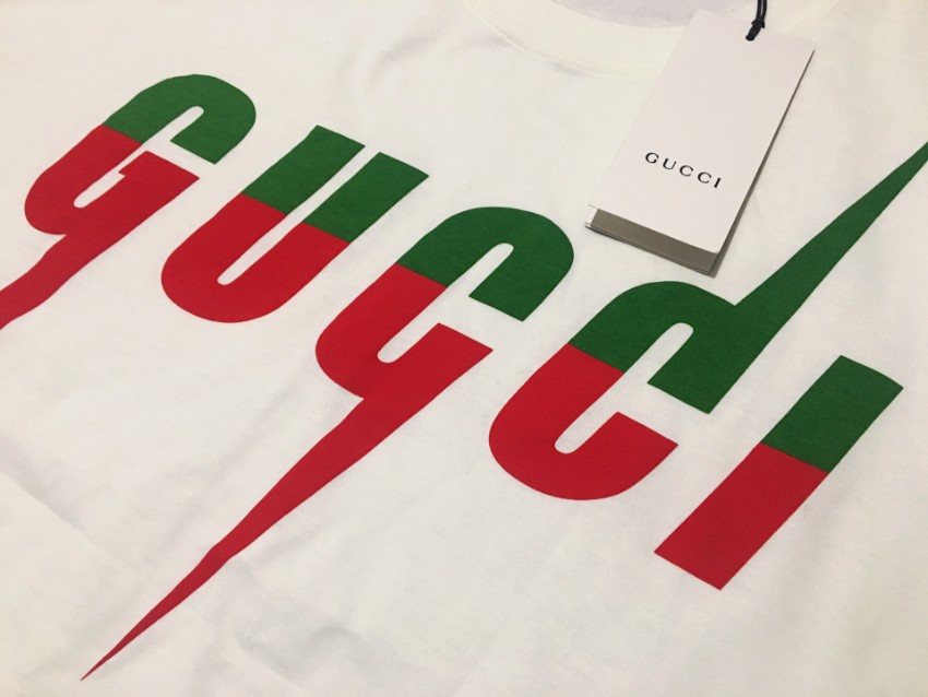 Gucci Ivory Blade Logo Print Tshirt | HEWI