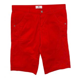 Young Versace Red Tailored Shorts