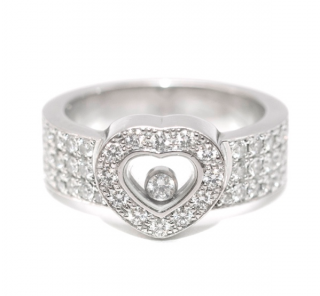 Chopard Happy diamonds heart ring in 18kt white gold