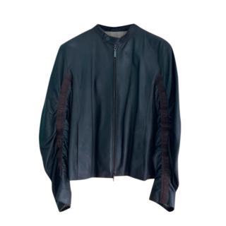 Armani Collezioni Men's Brown Leather Jacket