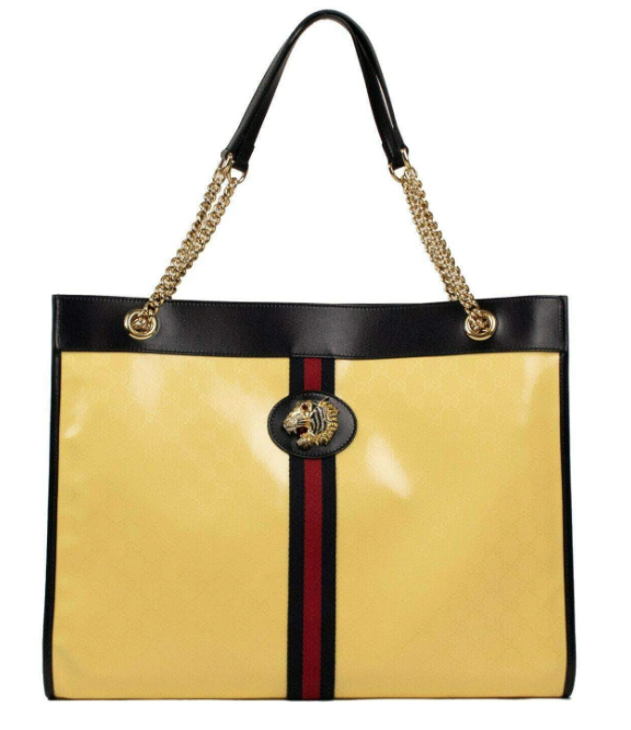 gucci yellow tote bag