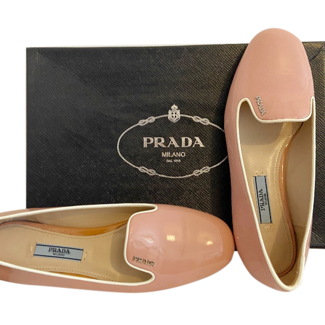 prada patent leather ballet flats