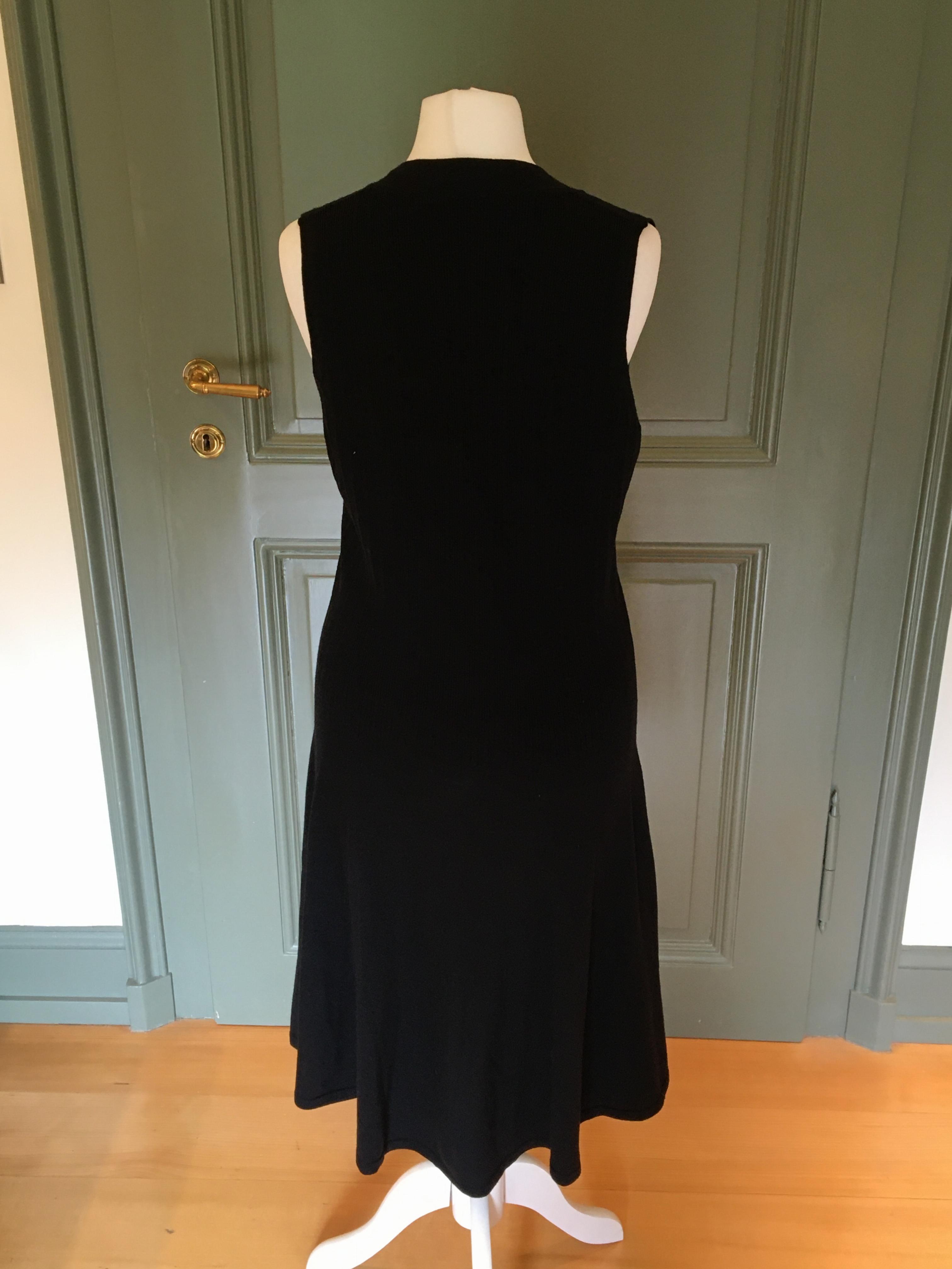Hermes Black Lightweight Knit Sleeveless Dress | HEWI