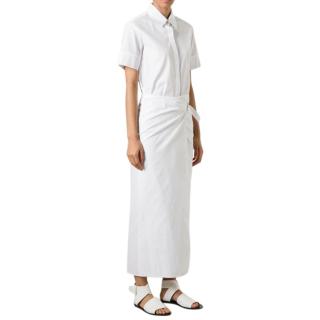  Rosetta Getty White Wrap Shirt Dress