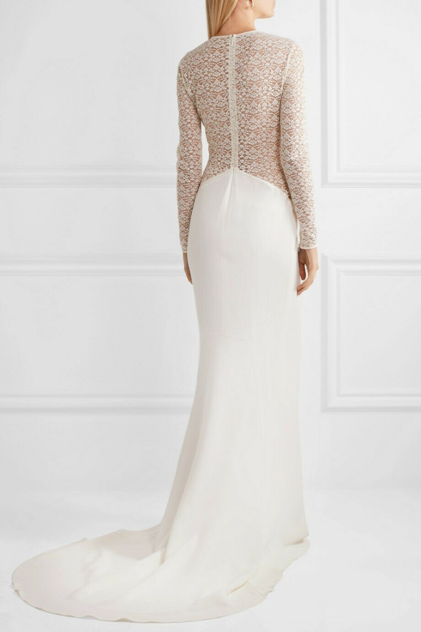 Stella Mccartney Lace Embroidered Bridal Gown Hewi