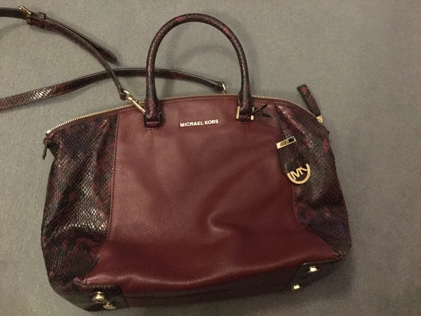 michael kors burgundy tote