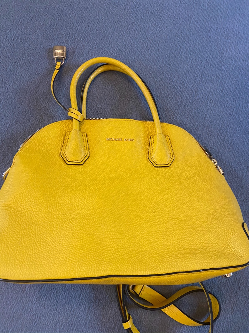 michael kors yellow satchel