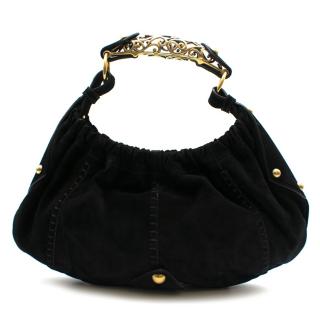 Yves Saint Laurent by Tom Ford Black Suede Mombassa Bag 