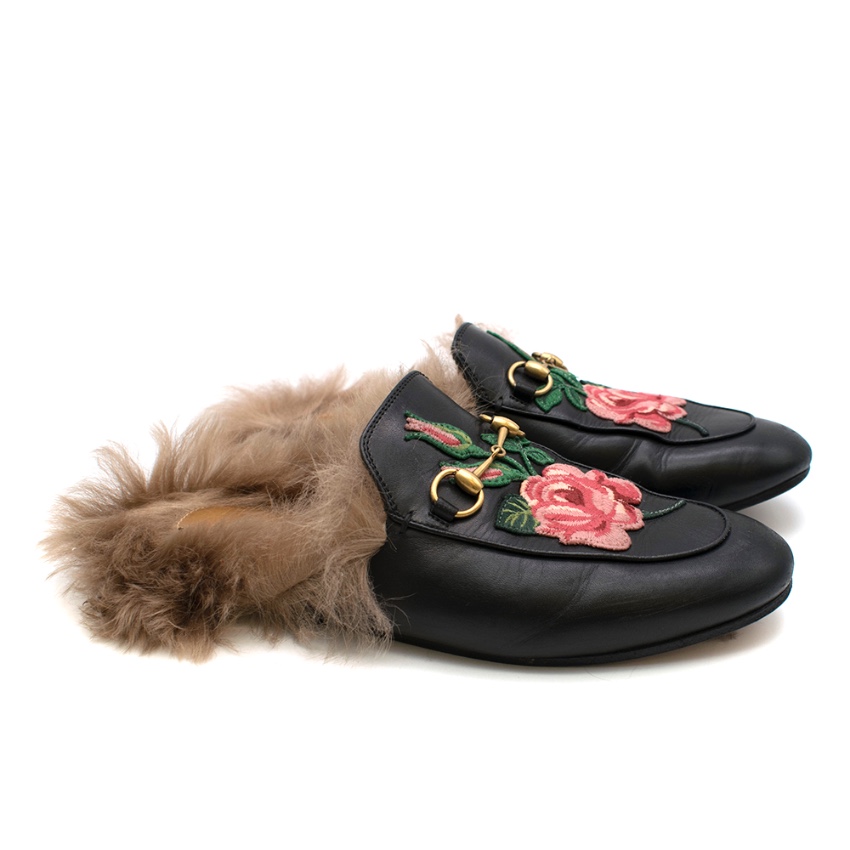 gucci fur lined slippers