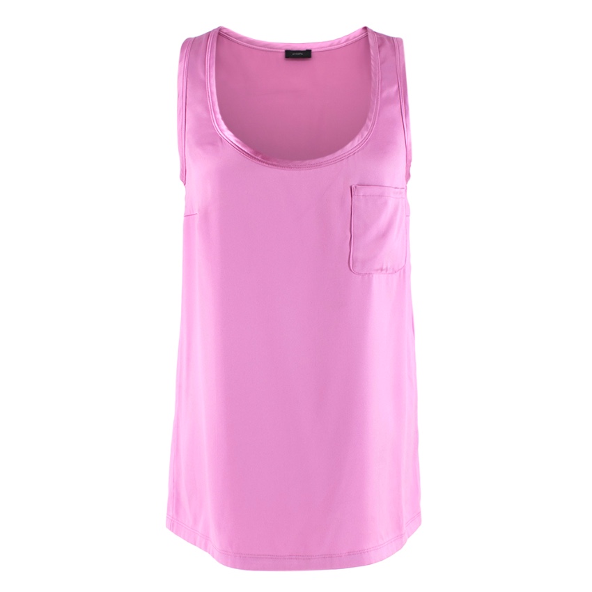 pink satin vest top