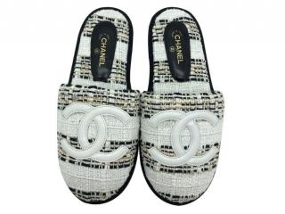 Chanel Tweed House Slippers