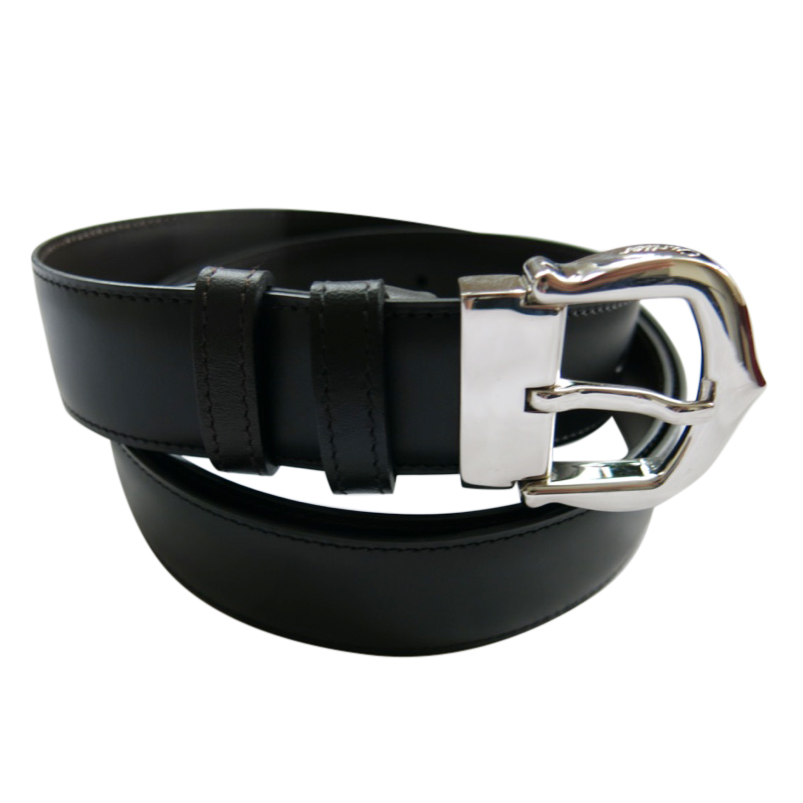 Cartier Black Reversible Leather Belt 