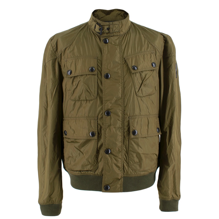 belstaff green bomber jacket