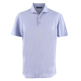 Donato Liguori Bespoke Tailored Blue Polo Shirt