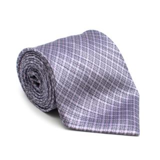 Stefano Ricci Purple Floral Patterned Silk Tie