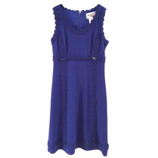 Chanel Blue Wool Blend Sleeveless Dress