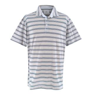 Cellini Grey Striped Polo Shirt