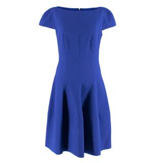 Talbot Runhof Blue Textured Midi Dress