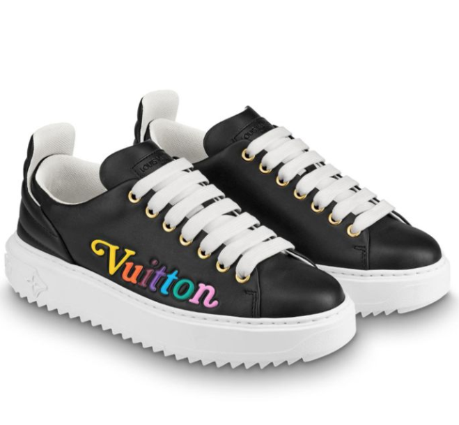 Louis Vuitton Black Time Out Rainbow Sneakers | HEWI