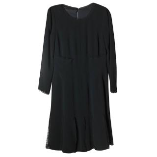 Chanel Black Wool Crepe Dress