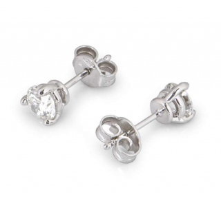 Bespoke White Gold Brilliant Cut Diamond Earrings
