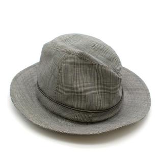 Christian Dior Prince Of Wales Grey Check Trilby 