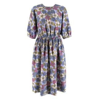 YMC floral Print Midi Dress