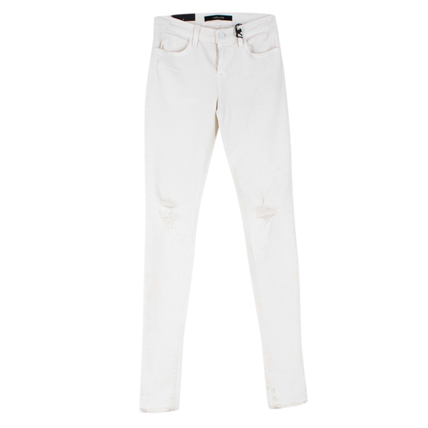 J Brand Stacked Super Skinny White Jeans | HEWI