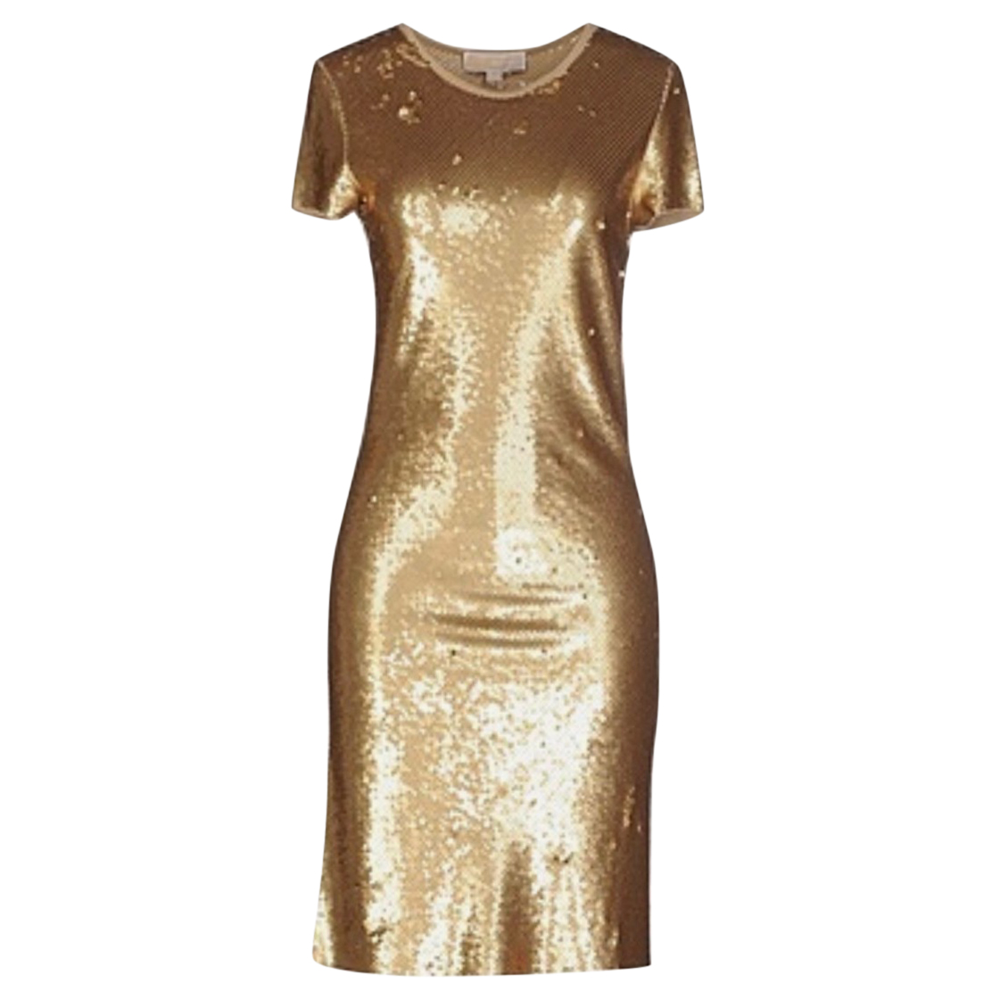 michael kors gold sequin dress