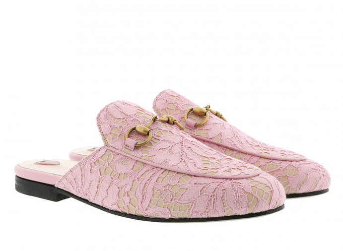 gucci princetown lace slipper