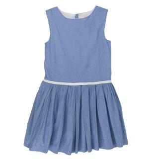 Mademoiselle Jacadi Blue Girls Cotton Dress