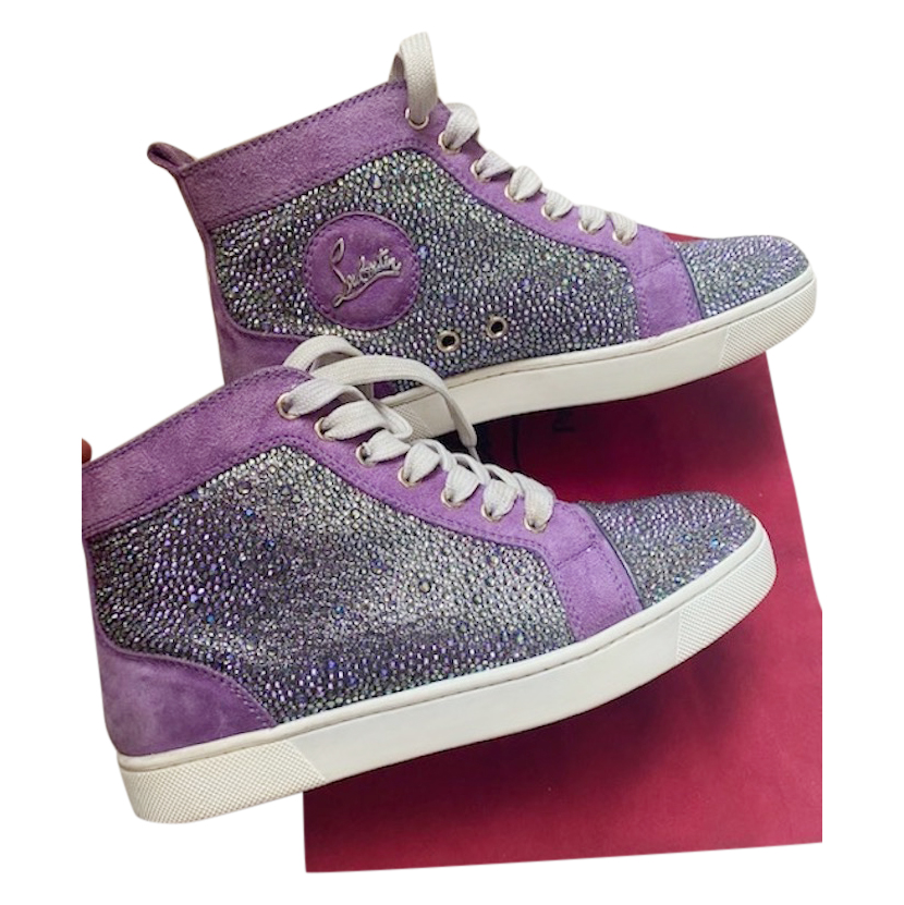 christian louboutin purple shoes