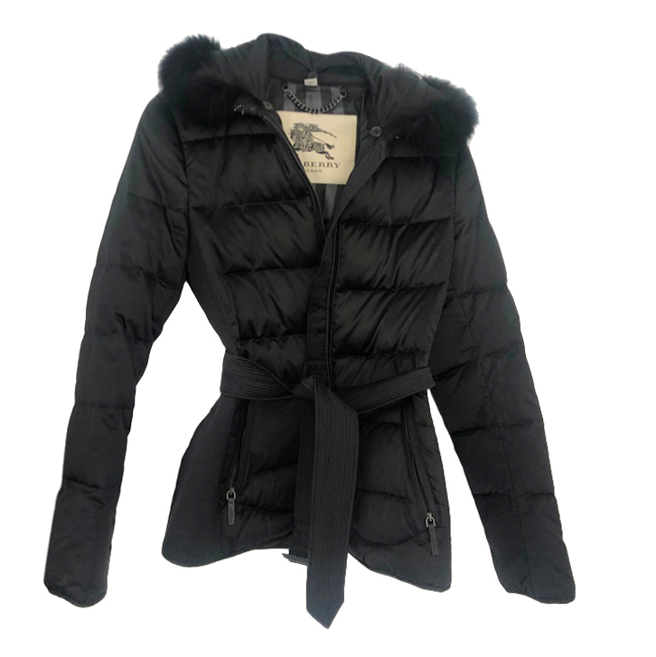 burberry black puffer coat