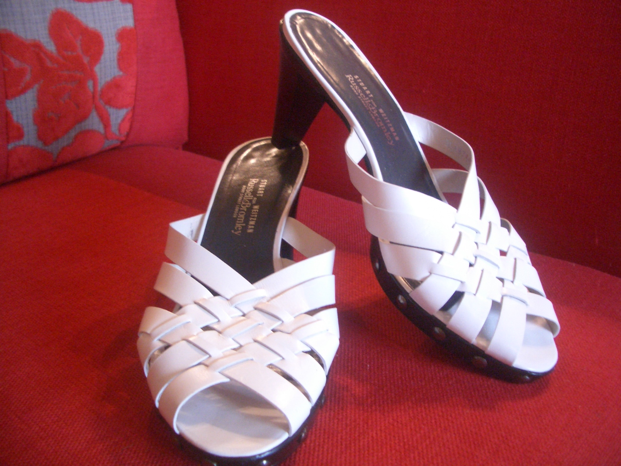 russell and bromley white sandals