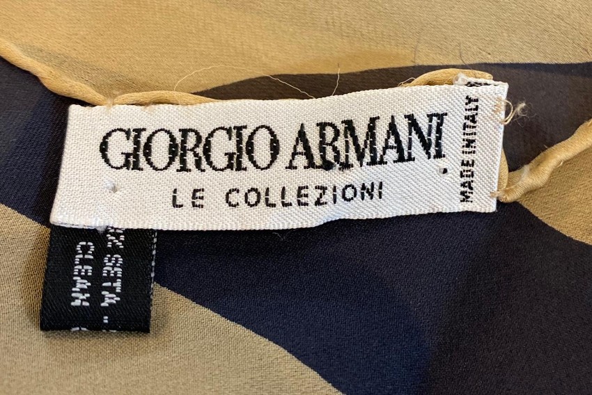 Giorgio Armani Le Collezioni Striped Silk Scarf | HEWI