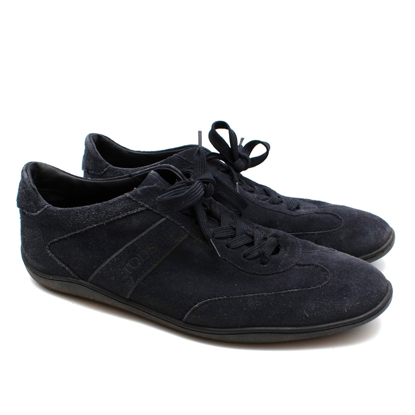 navy suede trainers