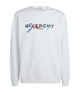 Givenchy rainbow signature logo white sweatshirt