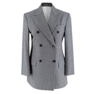  Calvin Klein Grey Checked Wool Blazer