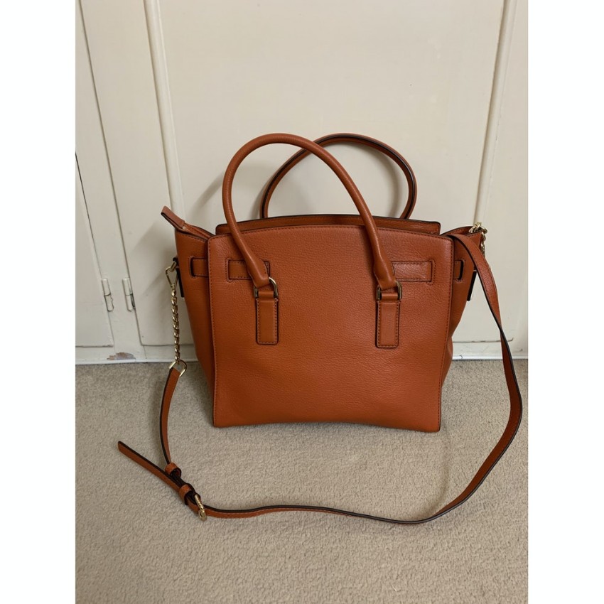 cognac leather tote bag