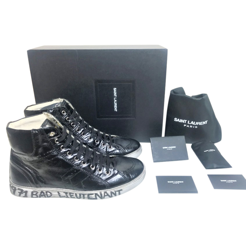 Download Saint Laurent 1971 Bad Lieutenant Black Midtop Sneakers | HEWI