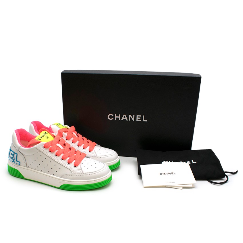 chanel sneakers neon